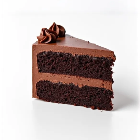 foto de una pieza de tarta de chocolate